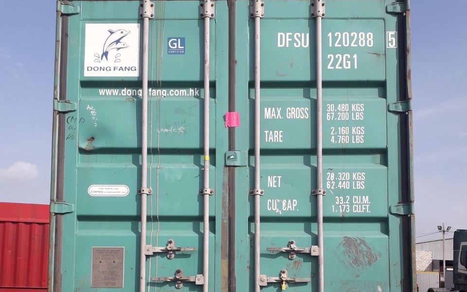 Двері 20-футового контейнера 22G1 із маркуванням NET 28 320 кг